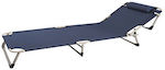 Sidirela Șezlonguri de Plajă Albastru Pliabile Metalice cu Perniță 190x65cm. 1buc