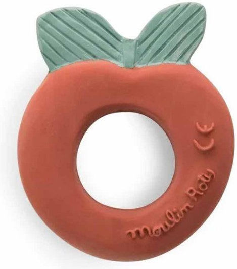 Moulin Roty Apple Teething Ring from Rubber for 0 m+