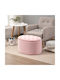 Hocker Für das Wohnzimmer Mit Stauraum Gepolstert mit Stoff Rosa 71x52x42cm