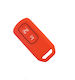 Silicone Car Key Cover Case with 3 Buttons for Honda Red