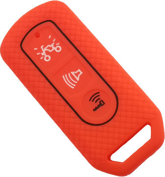Silicone Car Key Cover Case with 3 Buttons for Honda Red