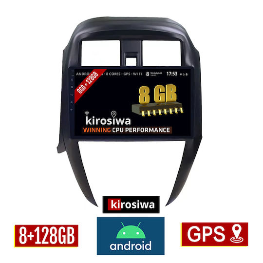 Kirosiwa Ηχοσύστημα Αυτοκινήτου για Nissan Sunny / Almera 2015-2016 (Bluetooth/USB/AUX/WiFi/GPS) με Οθόνη Αφής 10"