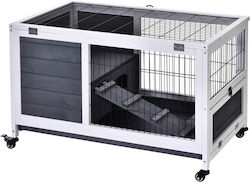 Pawhut Rodent Cage Cage for Rabbits & Guinea Pigs D51-126WT