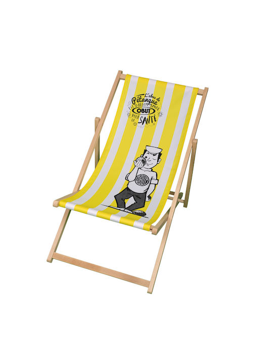 Vintage Mascot Deckchair Yellow 90x55x80cm