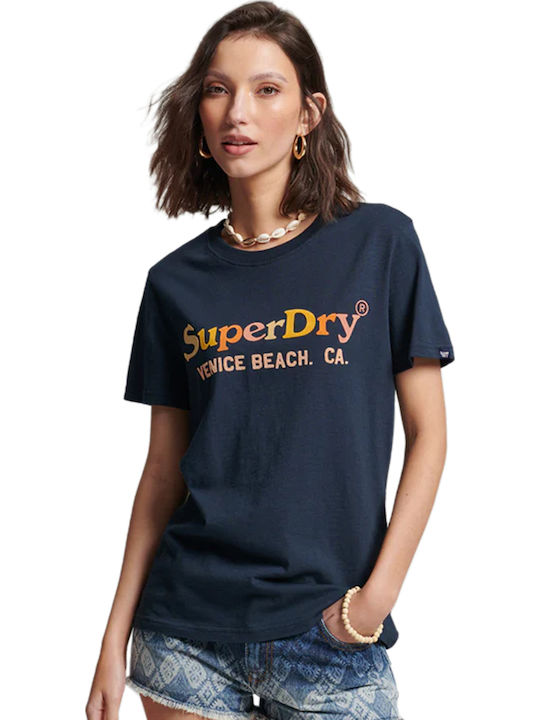 Superdry Damen T-Shirt Marineblau