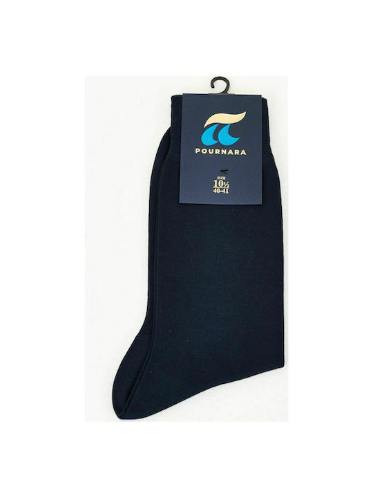 Pournara Men's Plain Socks Blue