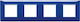 Vimar Horizontal Switch Frame 4-Slots Blue 1466...