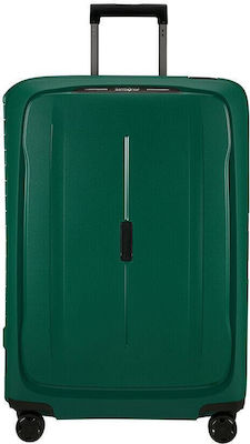 Samsonite Essens Large Travel Suitcase Hard Green with 4 Wheels Height 75cm.