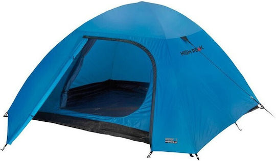 High Peak Kiruna 4 Campingzelt Iglu Blau mit Doppeltuch 3 Jahreszeiten für 4 Personen 240x300x130cm