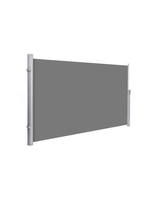 Songmics Πλαϊνό Ρολό Σκίασης Κήπου Γκρι 3.5x1.8m