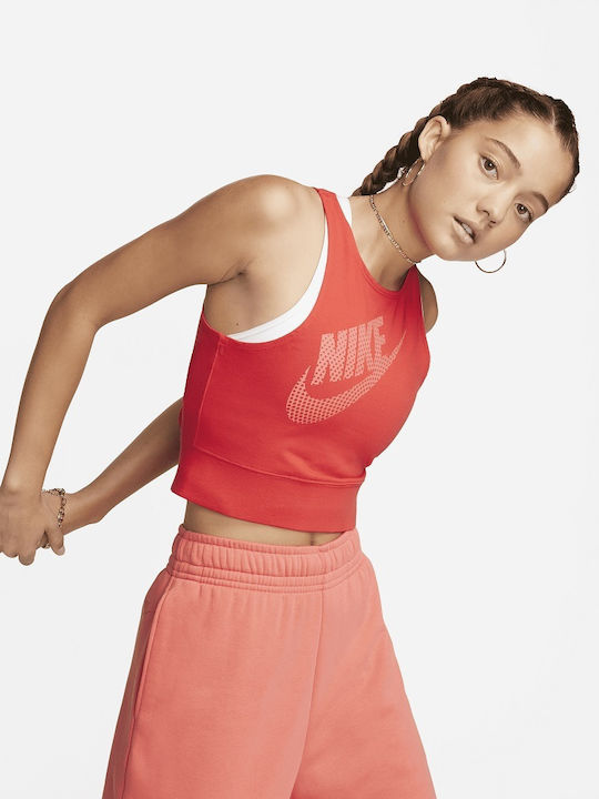 Nike Women's Athletic Blouse Sleeveless Orange