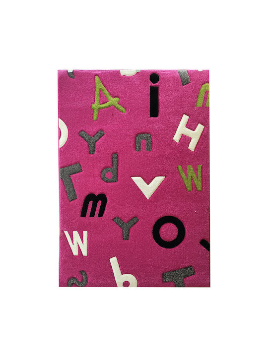 Koulis Carpets Letters Παιδικό Χαλί Φούξια 133x190cm