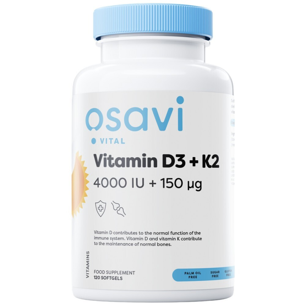 Osavi Vitamin D3 4000iu + K2 150μg 120 μαλακές κάψουλες Skroutz.gr