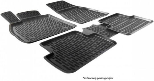 Perflex Set of Front and Rear Mats 4pcs Tray Type for BMW Series 3 / E36 1993-1998 Black