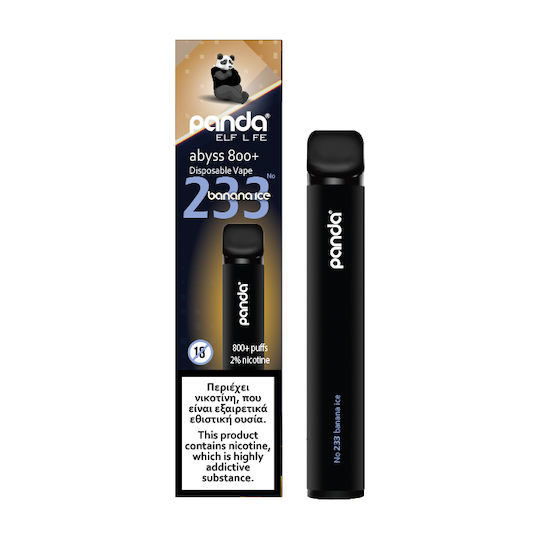 Panda Abyss Disposable E-Cigarette 800 Puffs 233 Banana Ice 2ml 20mg Black