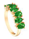 Oxette Damen Ring mit Zirkonia Vergoldet