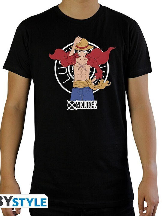 Abysse One Piece - Luffy New World T-shirt Ein Stück Schwarz Baumwolle ABYTEX655