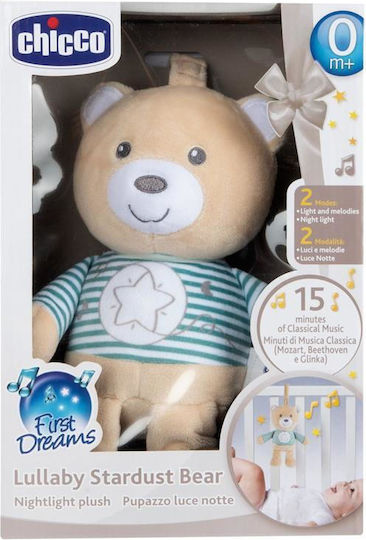 Chicco Jucărie de Somn Musical Bear din Țesătură cu Muzică și Lumină pentru 0++ Luni
