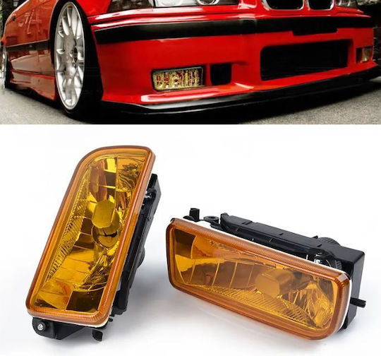Tyc Rectangle Waterproof Foglights Car BMW E36 with Yellow Lighting 2pcs