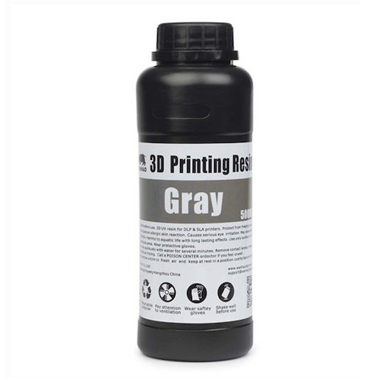 Wanhao UV Resin για 3D Printer Γκρι 0.5kg (DLQ02013)