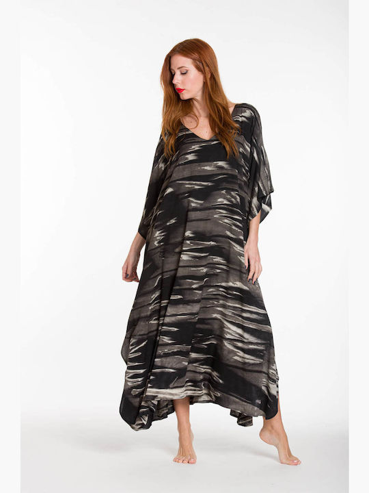 LONG OPAQUE CAFTAN TIE DYE