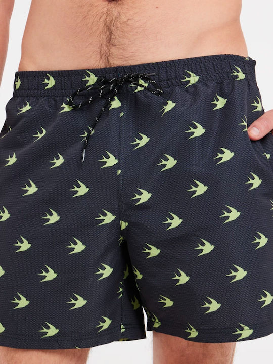 Protest Men's Swimwear Shorts Black with Patterns