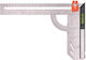 Harden Harden Winkelmesser Für Zimmerleute Stahl Länge 30cm mit Winkelmesser und Wasserwaage
