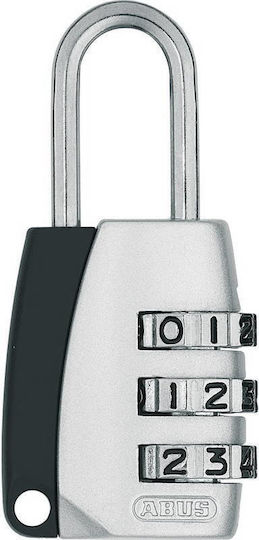 Abus Μπρούτζινο Λουκέτο Πέταλο Συνδυασμού 20mm Ασημί