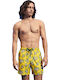Costume De Baie Bărbați Pantaloni Scurți Galbeni Cu Model