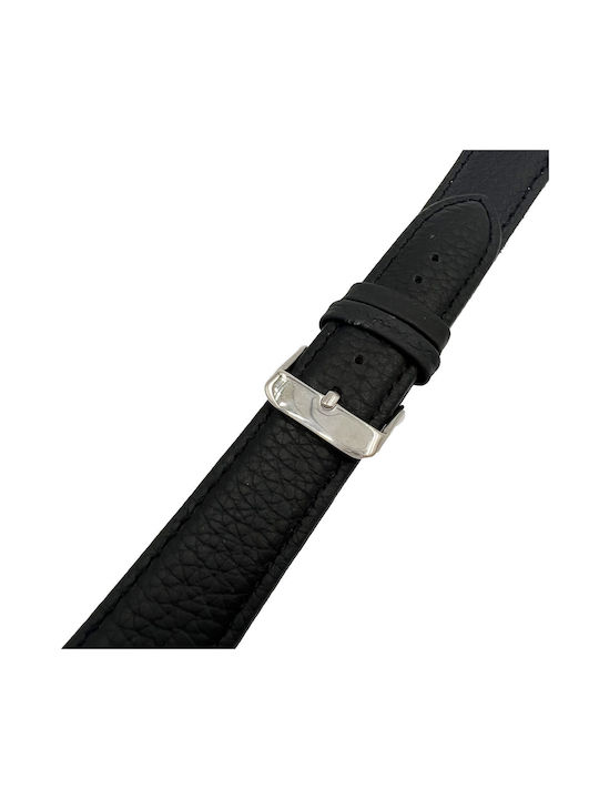 Tzevelion Leather Strap Black 22mm