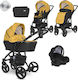 Lorelli Rimini Premium 3 In 1 Adjustable 3 in 1 Baby Stroller Suitable for Newborn Lemon Curry 1622338