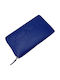 Große Leder Damenbrieftasche Blau