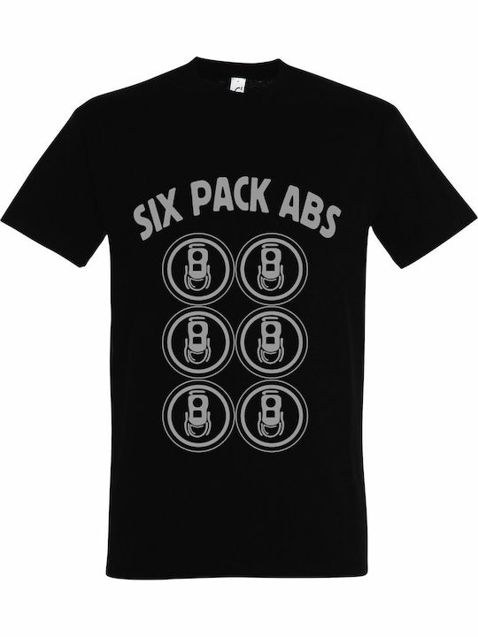 T-shirt Unisex "6 Pack", Black