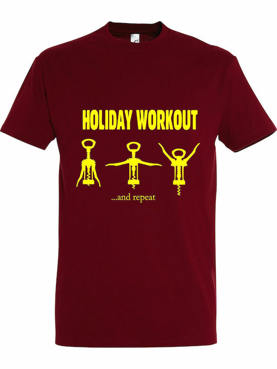 T-shirt Unisex " Holiday Workout, Wine Lover, Chrismtas " Chili