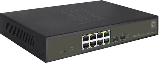 Level One GES-2110P v1 Unmanaged L2 PoE+ Switch με 8 Θύρες Gigabit (1Gbps) Ethernet και 2 SFP Θύρες