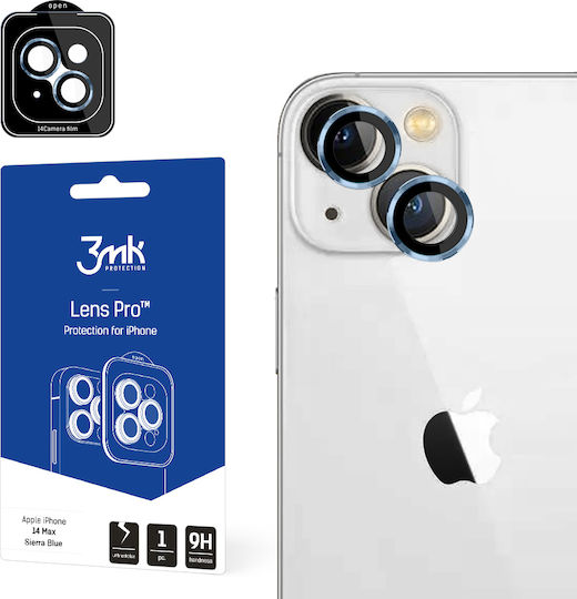 3MK Προστασία Κάμερας Tempered Glass Μπλε για το iPhone 14 / 14 Plus