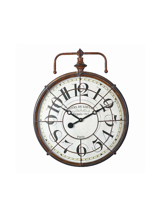 Zaros Antique Wall Clock Metallic Brown