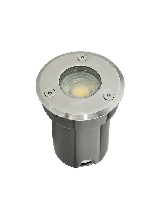Elmark Spot De Podea LED 3W Cu Lumină Alb Natural IP68 Gri