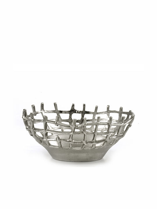 Zaros Decorative Bowl Silver 40cm