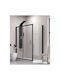 Karag Flora 500 Duschwand für Dusche mit Schieben Tür 70x190cm Klarglas Nero