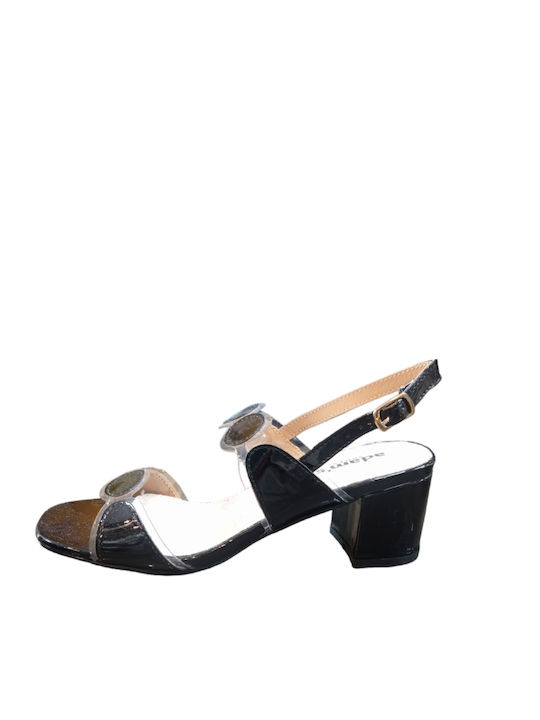 Adam's Shoes Πέδιλα Ανατομικά από Λουστρίνι Μαύρα