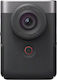 Canon Camcorder 4K UHD @ 30fps Powershot V10 Vlogging Kit Silver CMOS Sensor Recording to Memory card, Touch Screen 2" HDMI / WiFi