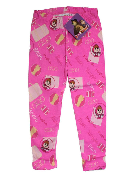 Masha And The Bear Kids Leggings For Girls (MAB 52 10 035) pink