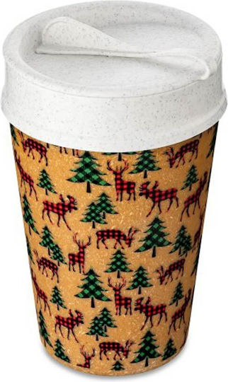 Koziol Iso To Go Moose Ποτήρι Θερμός Ανοξείδωτο BPA Free 400ml Πολύχρωμο με Καπάκι-Κύπελλο