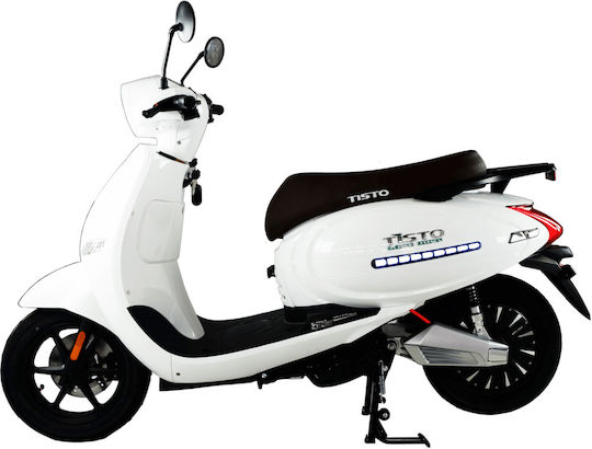 Tisto Fighter GT Ηλεκτρικό Scooter Ισχύος 7000W Αυτονομίας 110km Λευκό Χρώμα