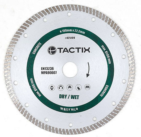 Tactix Δίσκος Κοπής Δομικών Υλικών 125mm