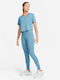 One Women's Long Training Legging High Waisted Dri-Fit Blue