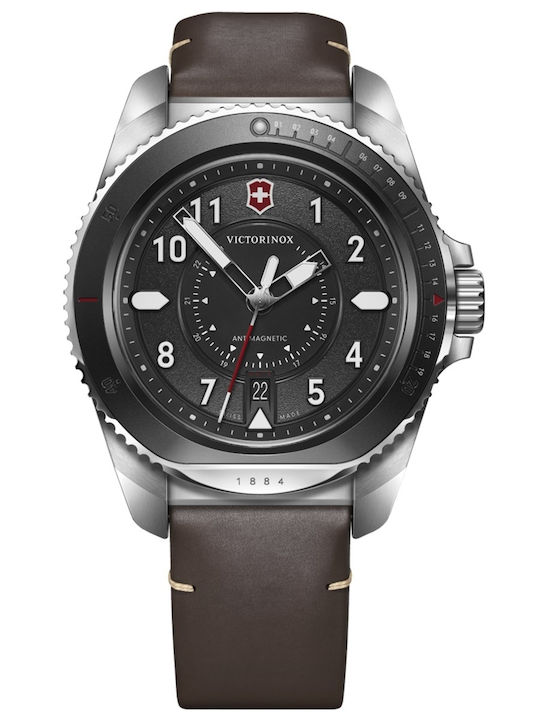 Victorinox Journey 1884 Men's Watch 43mm Battery with Leather Strap