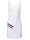 Sommer Mini Sportkleid Ärmellos Weiß
