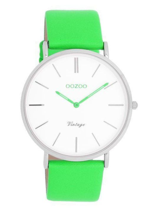 Oozoo Ceas de Damă cu Verde Curea din Piele